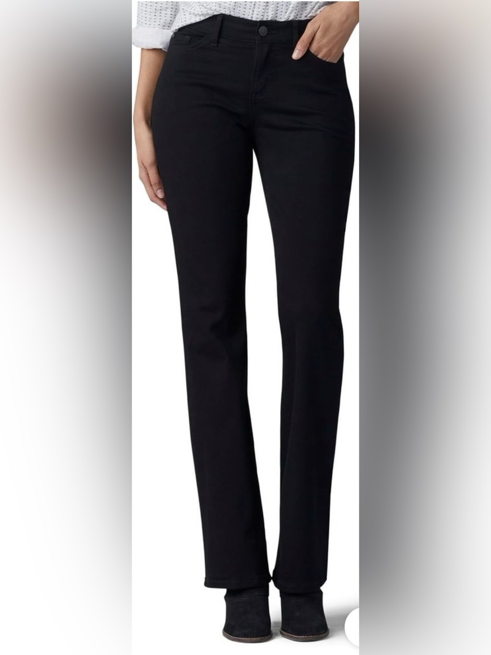 Lee Jeans Bootcut Black Mid Rise Flex Motion 14 Short NWT